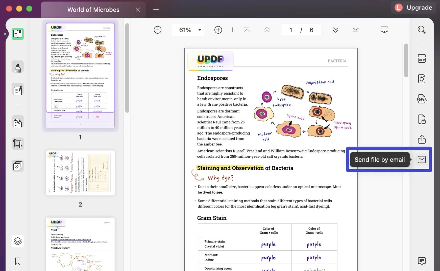 أرسل ملف pdf الخاص بك بالبريد الإلكتروني