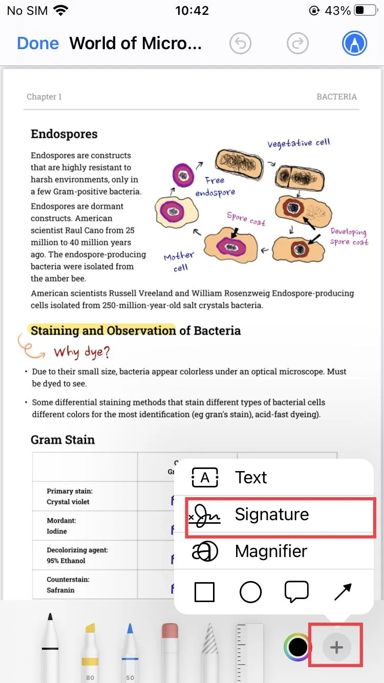 sign a pdf on iphone