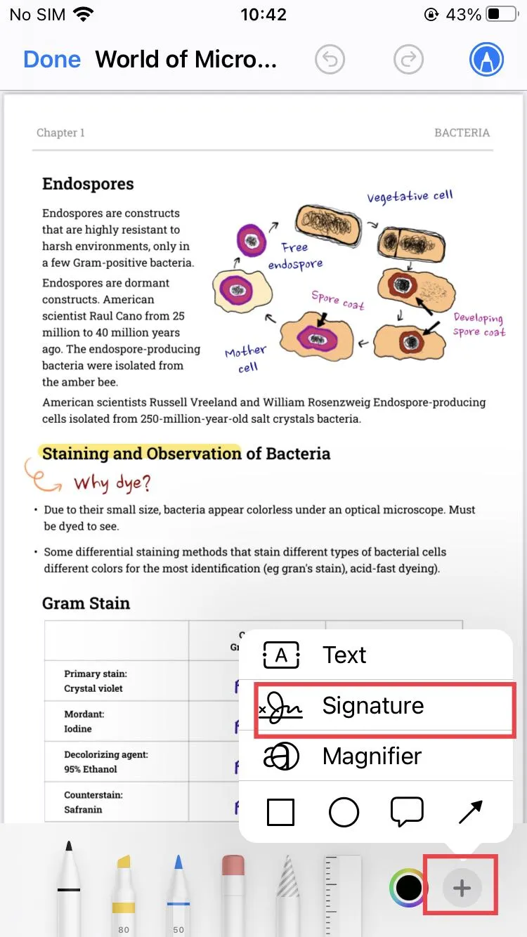 Annotate books on UPDF iPhone