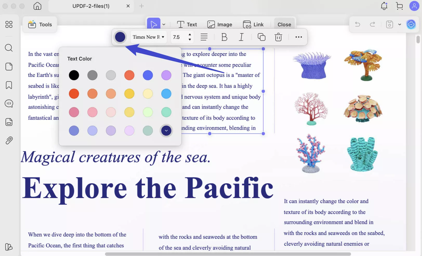 edit PDF text font on Mac