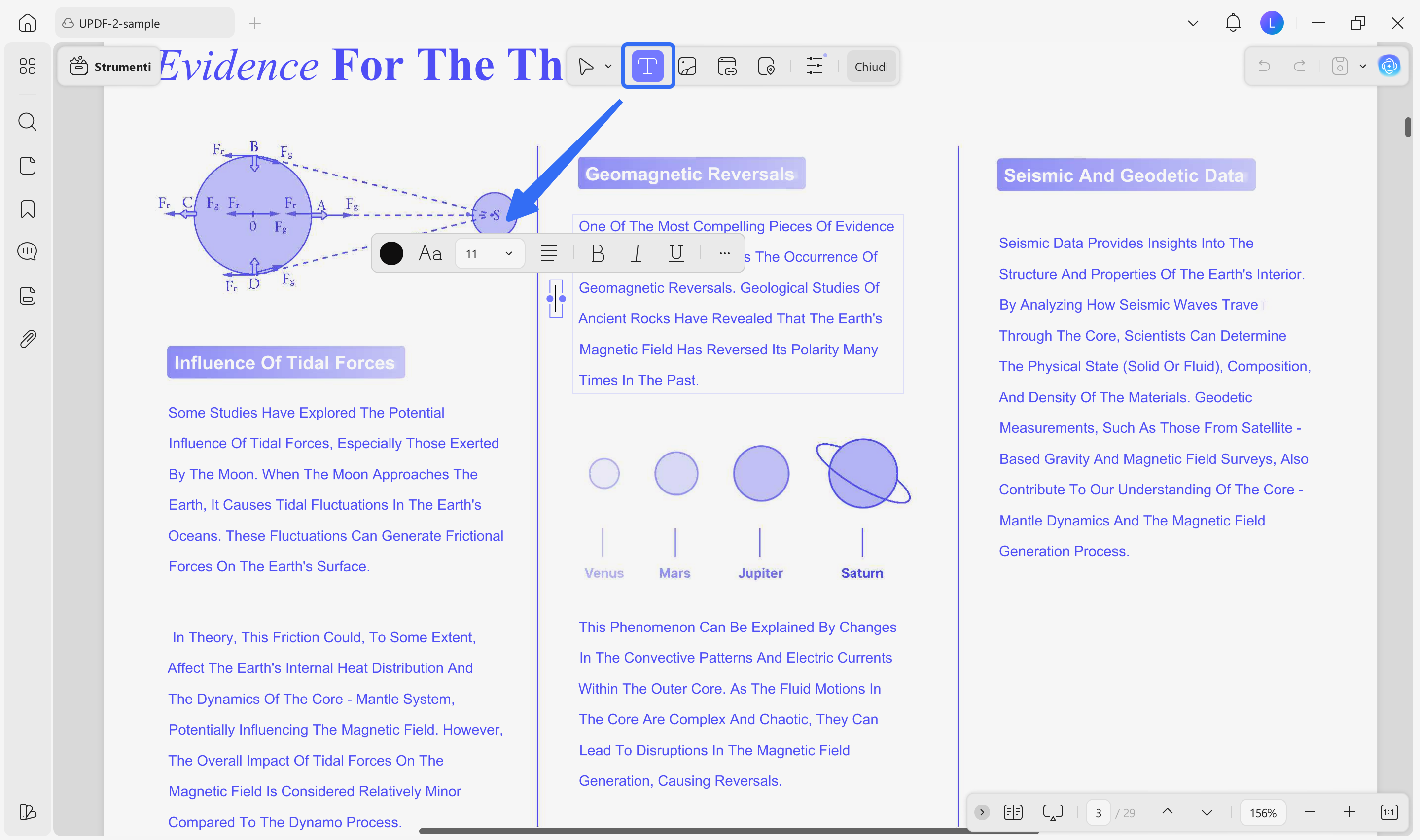 edit text in edit mode