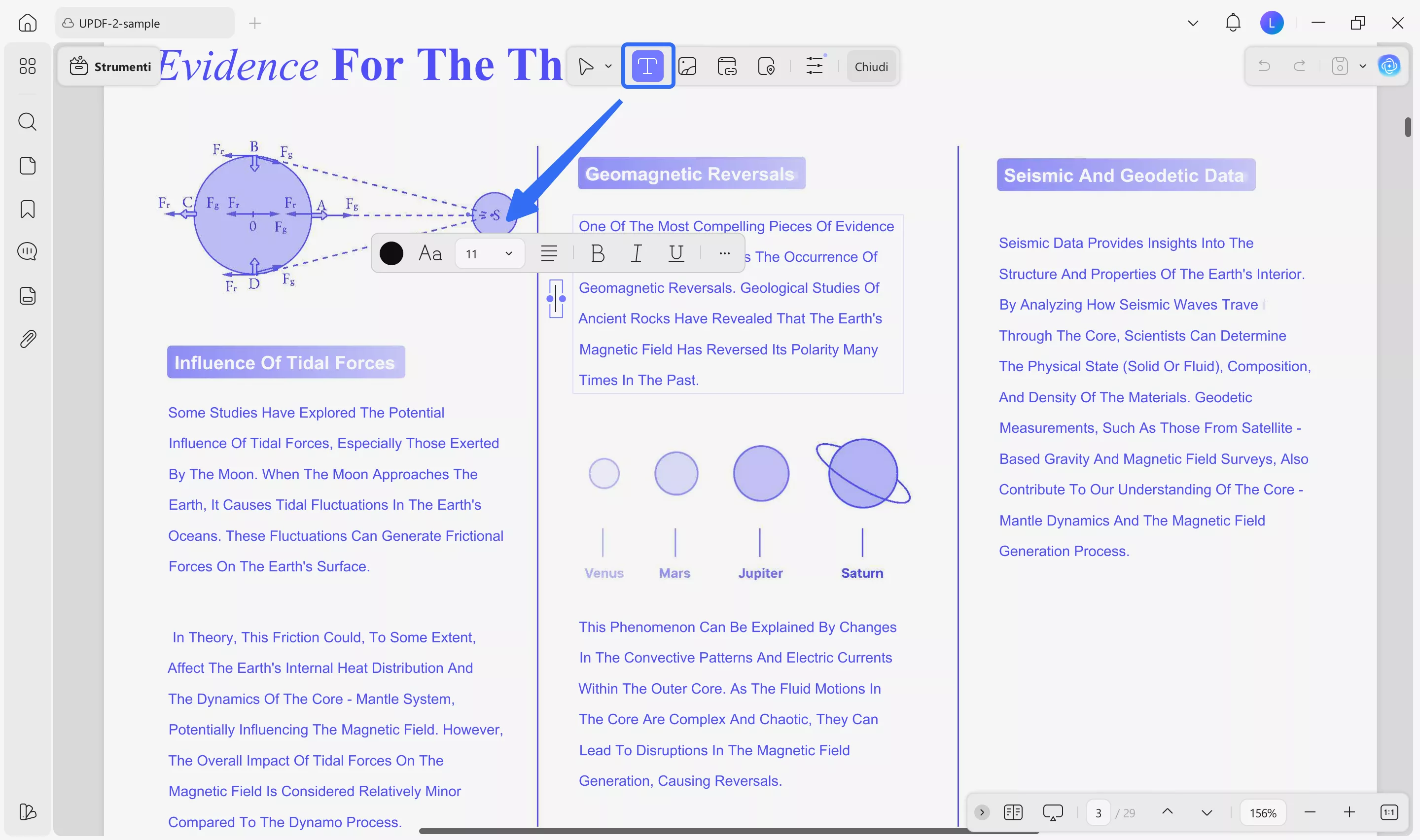 edit text in edit mode