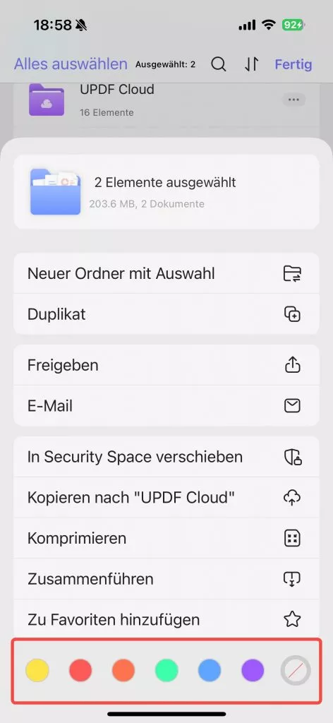 markierung zu mehreren pdfs hinzufügen