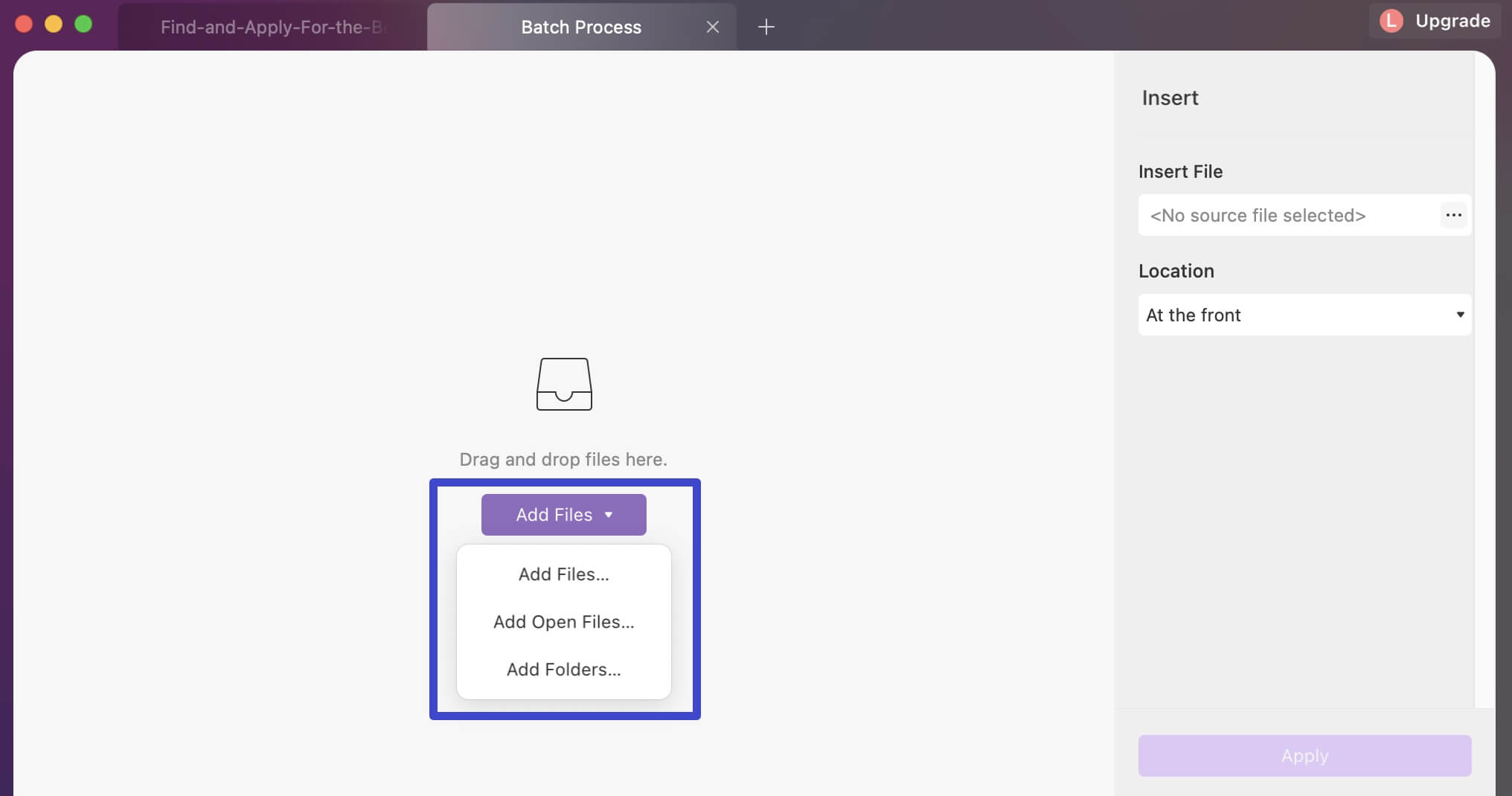 Batch Insert a PDF to Multiple PDFs on Mac with UPDF