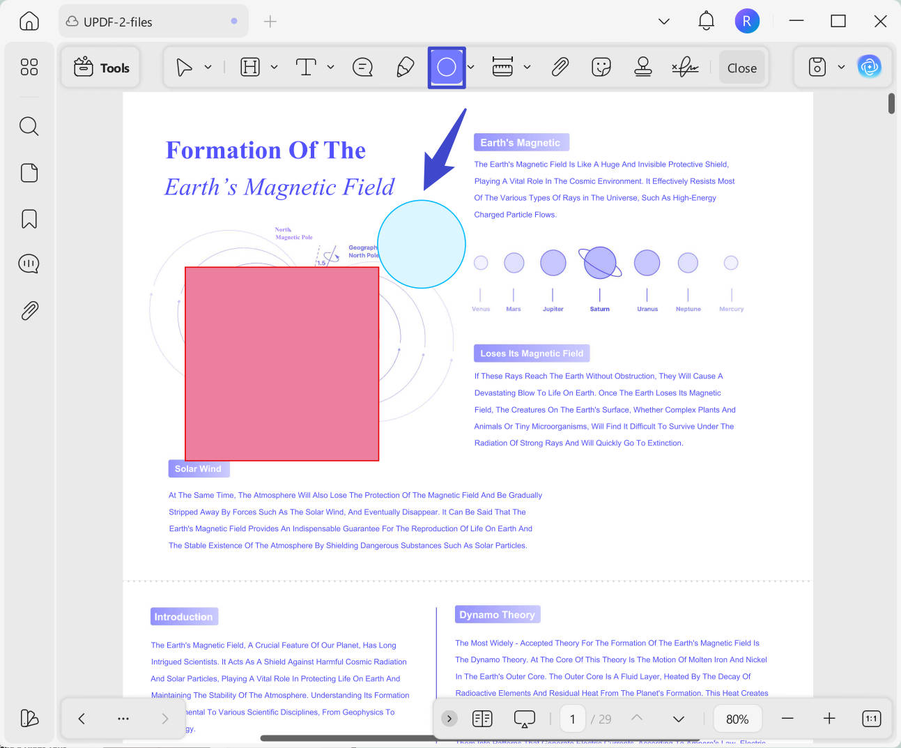 Add shapes to pdf with UPDF Windows