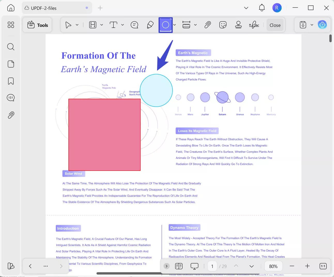 Add shapes to pdf with UPDF Windows
