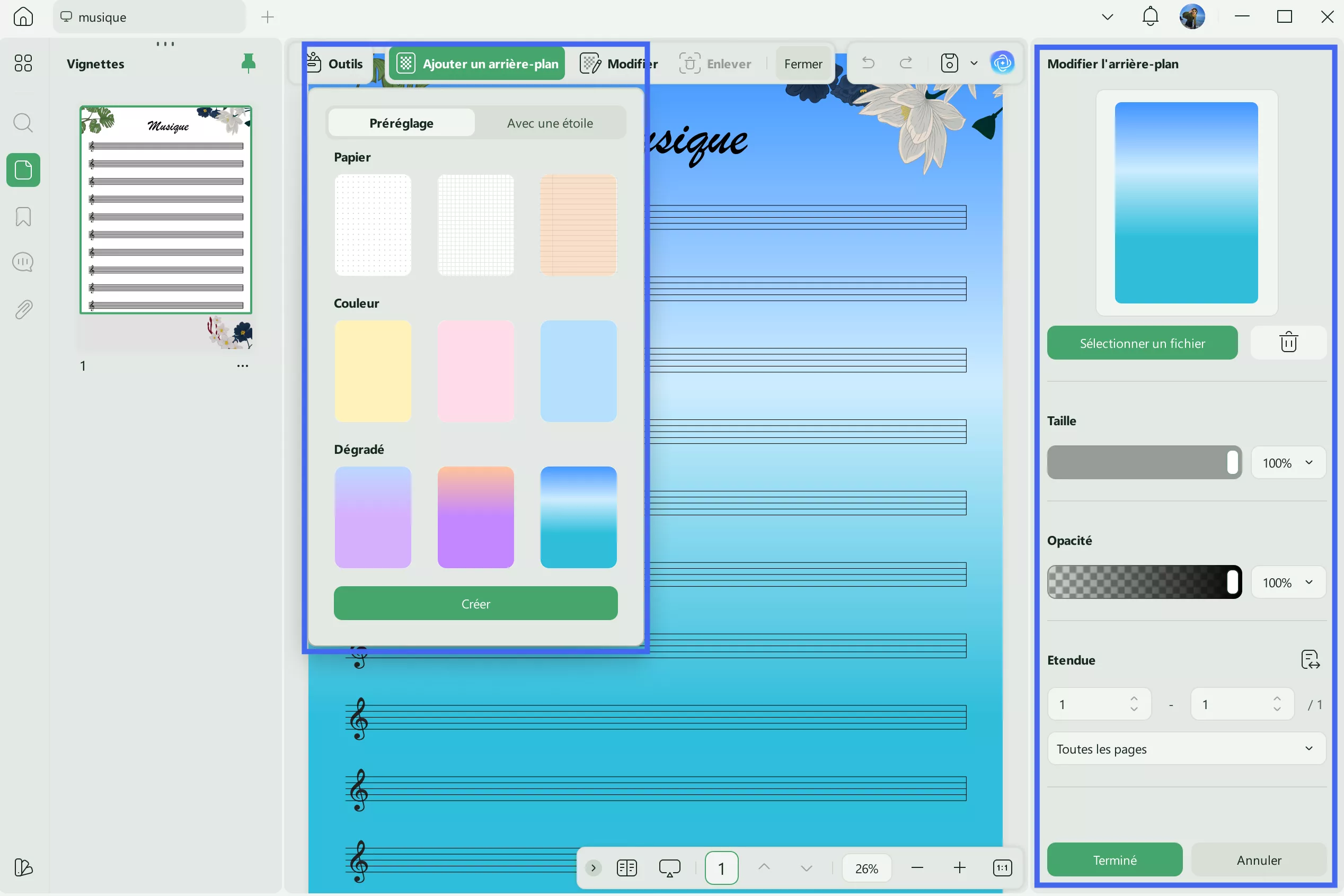 changer couleur fond page