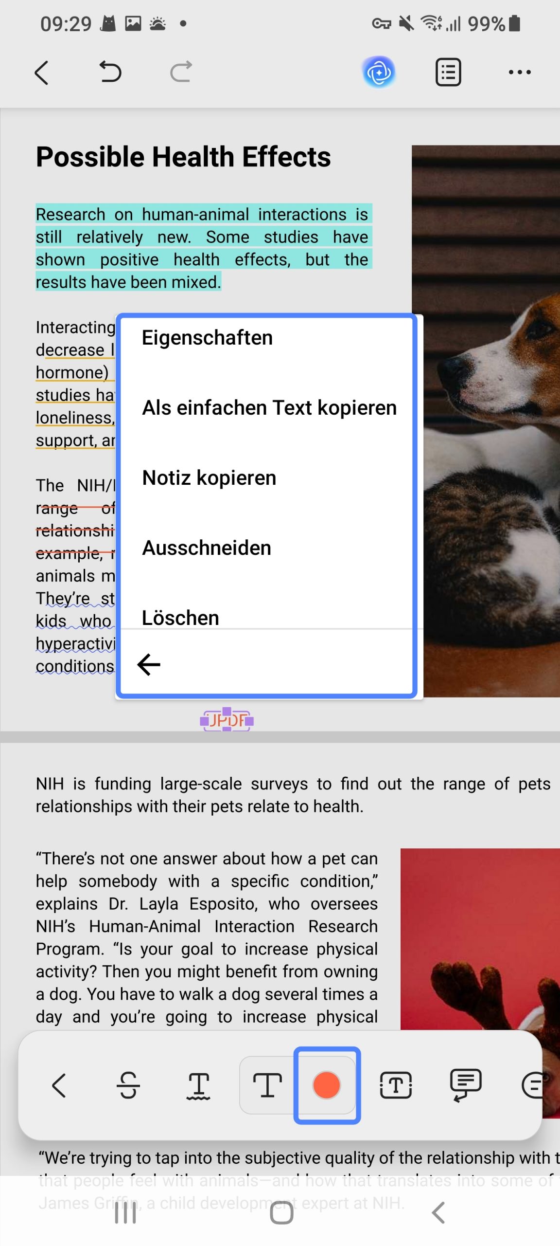 Textkommentar hinzufügen