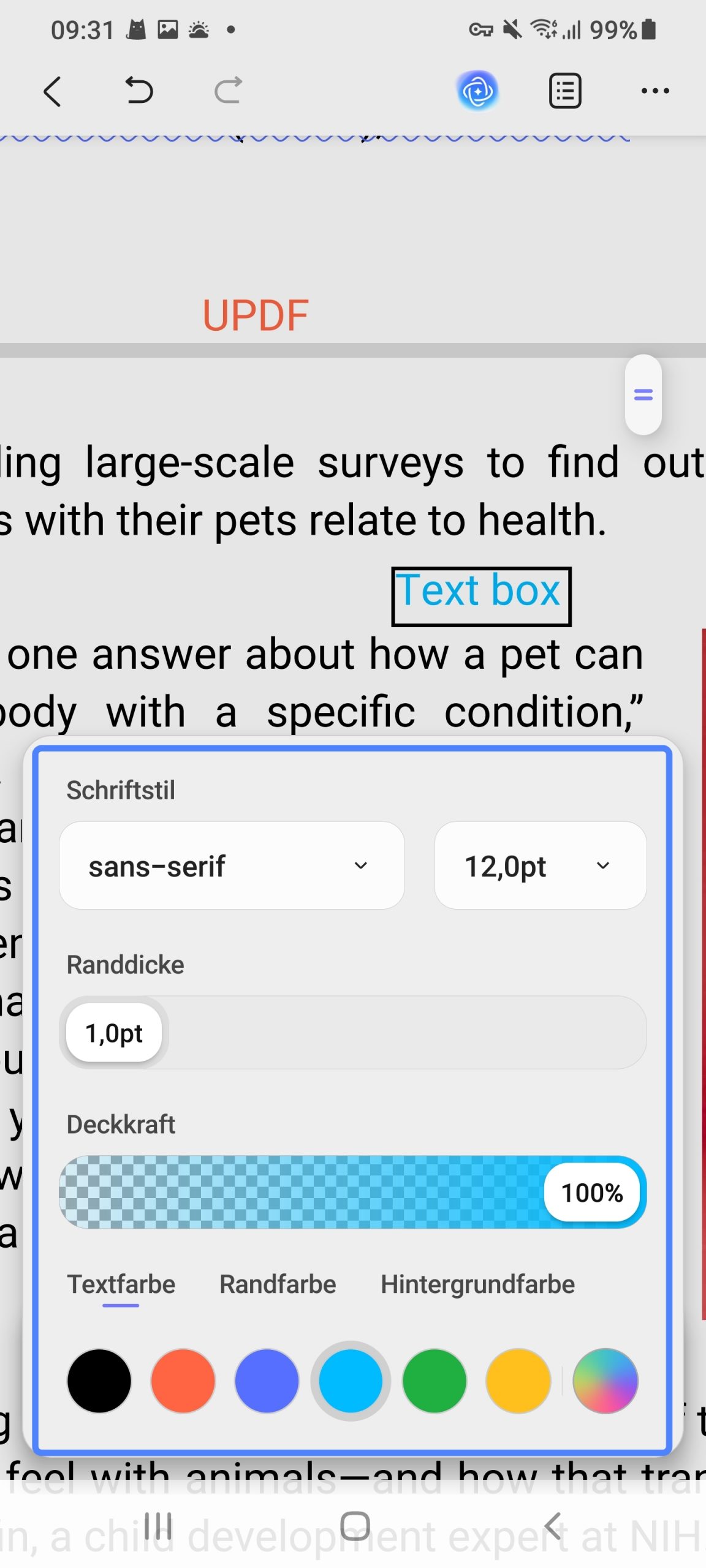 Textfeld hinzufügen