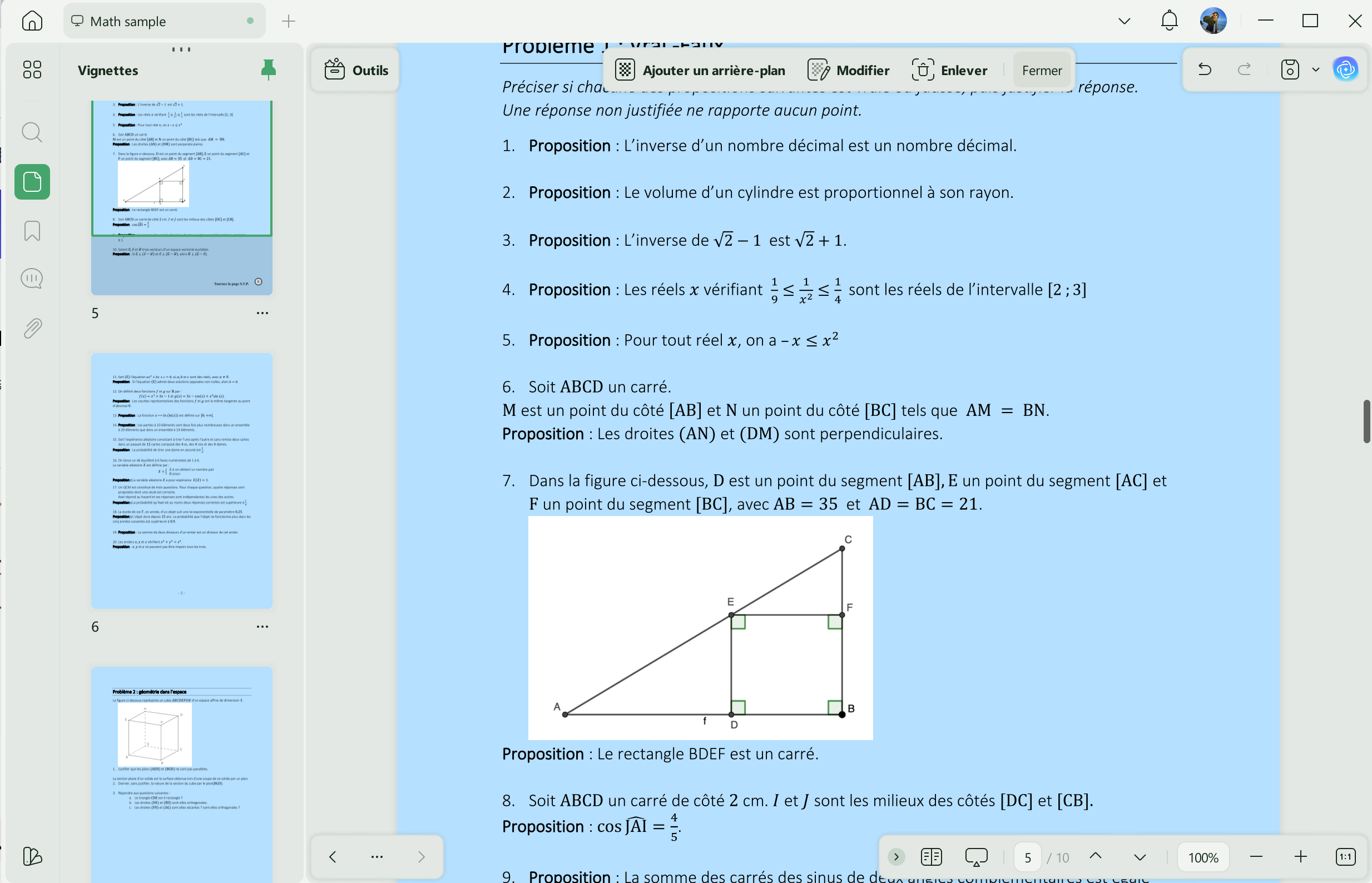 personnaliser arrière-plan pdf