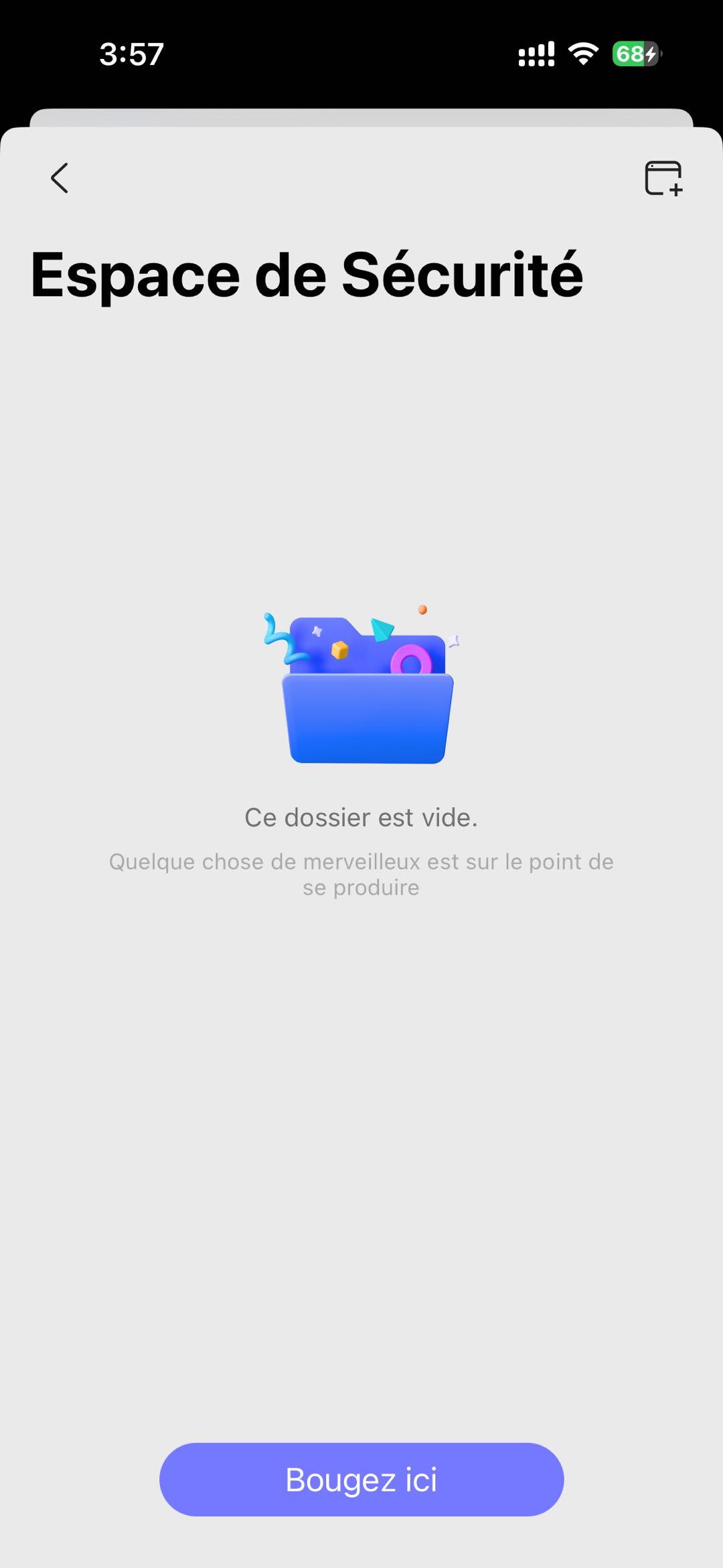 Déplacez les fichiers vers l'espace sécurisé.