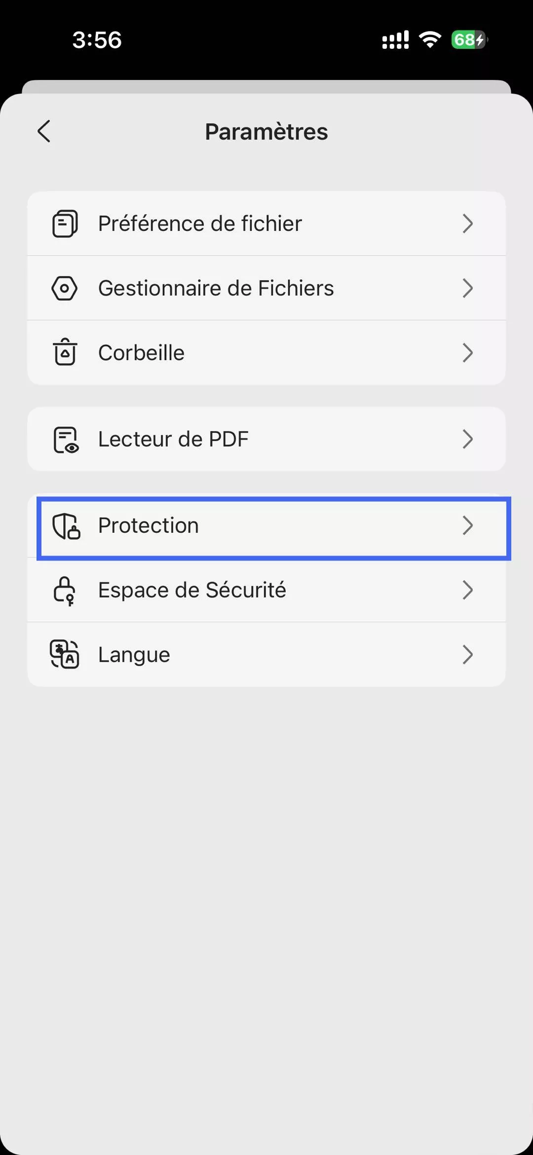 verrouillez votre application