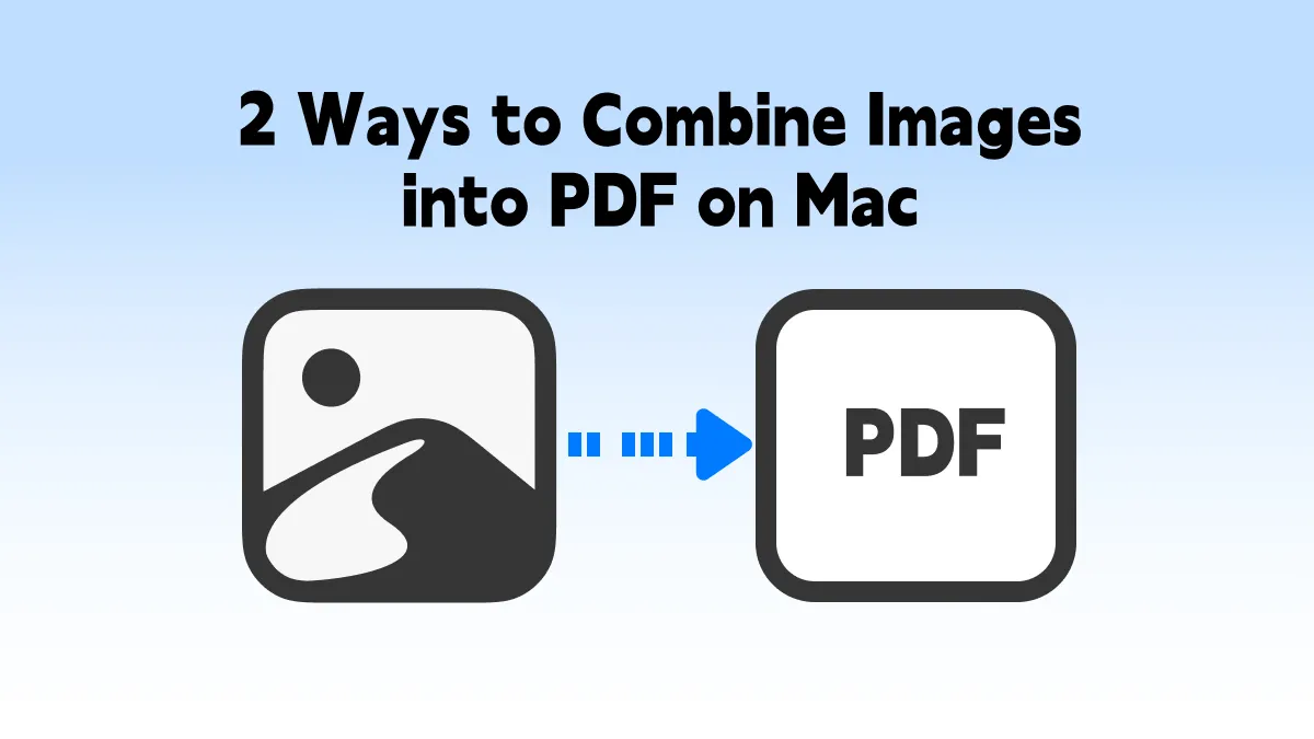 2 Ways to Combine Images into PDF on Mac (macOS 14 Included)