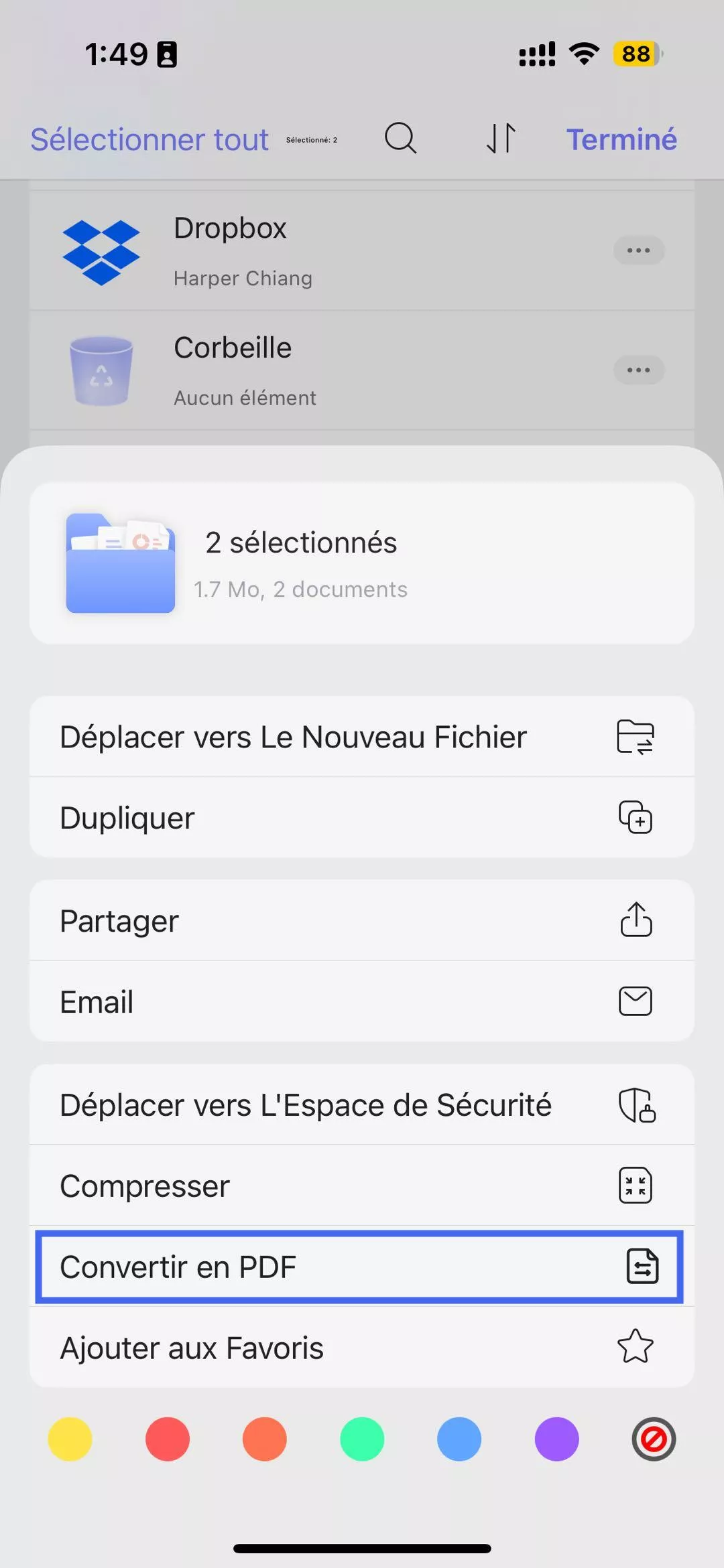 selectionner des images
