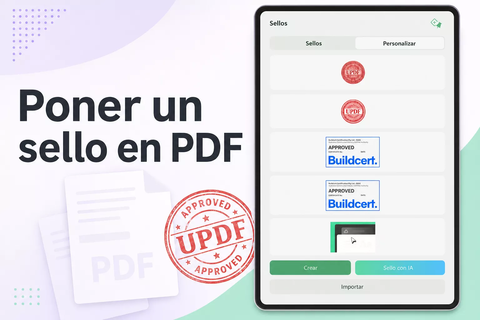 Cómo poner un sello en un PDF: predefinido o personalizado