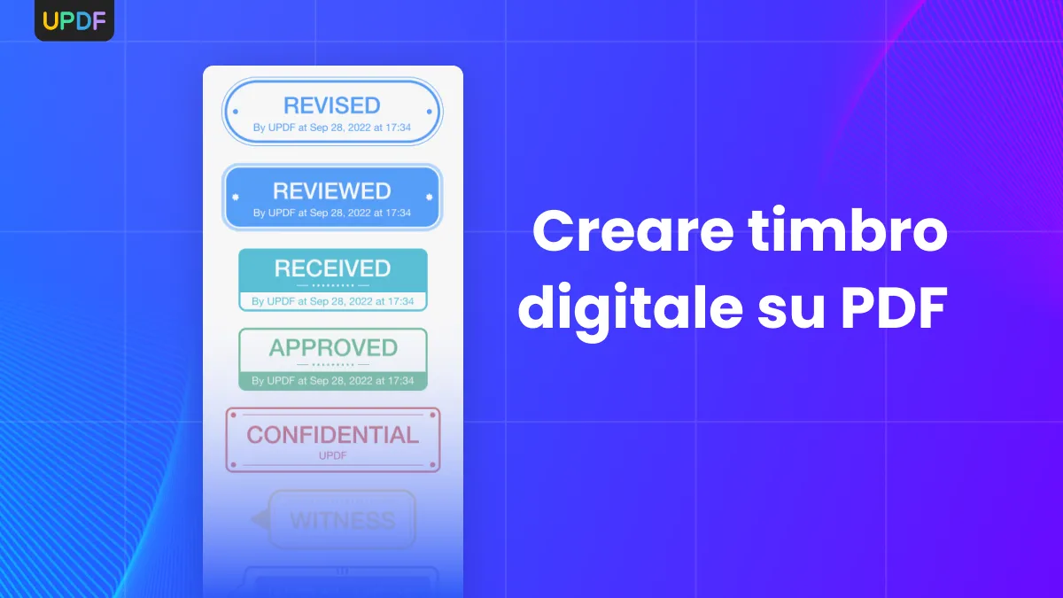Creare e personalizza timbro digitale su PDF