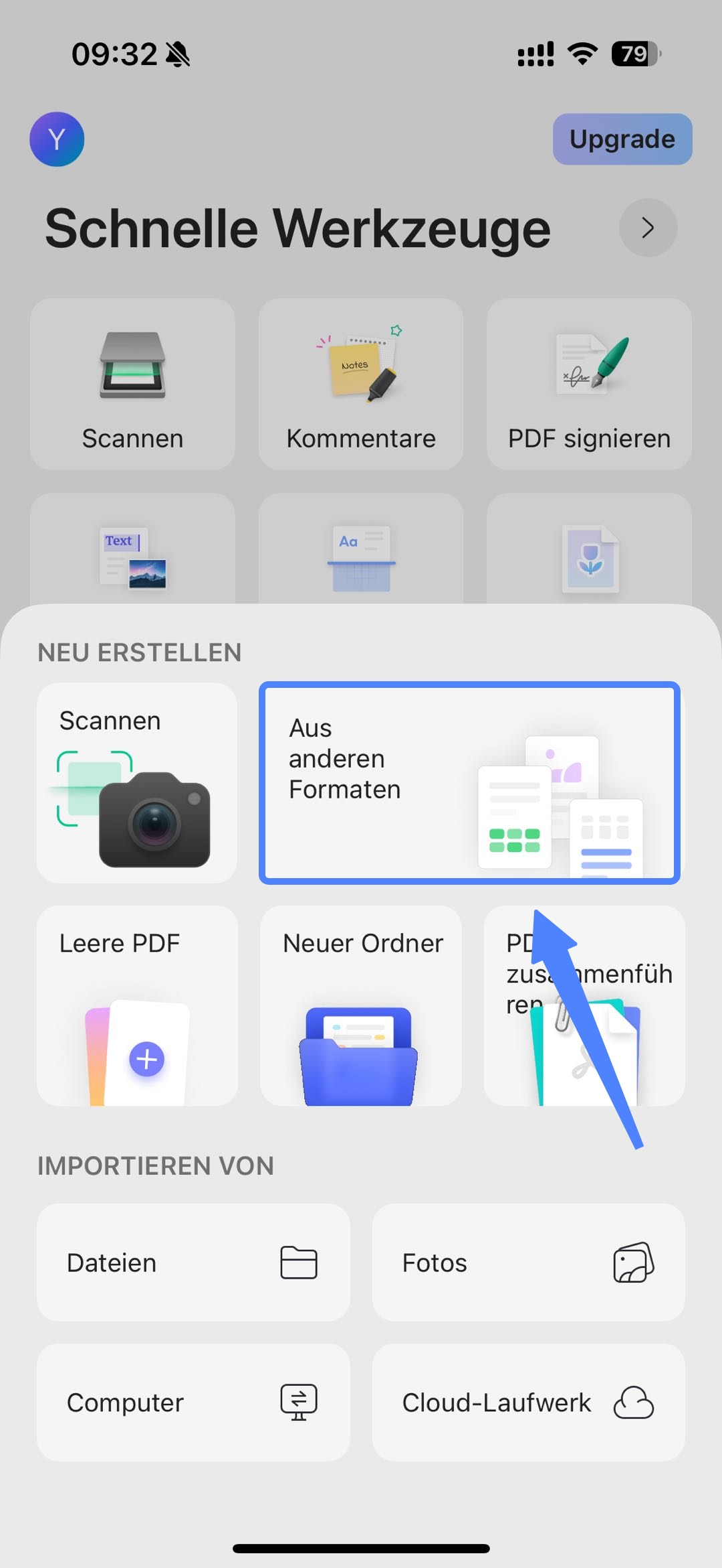 wählen Sie „Aus anderen Formaten“ aus