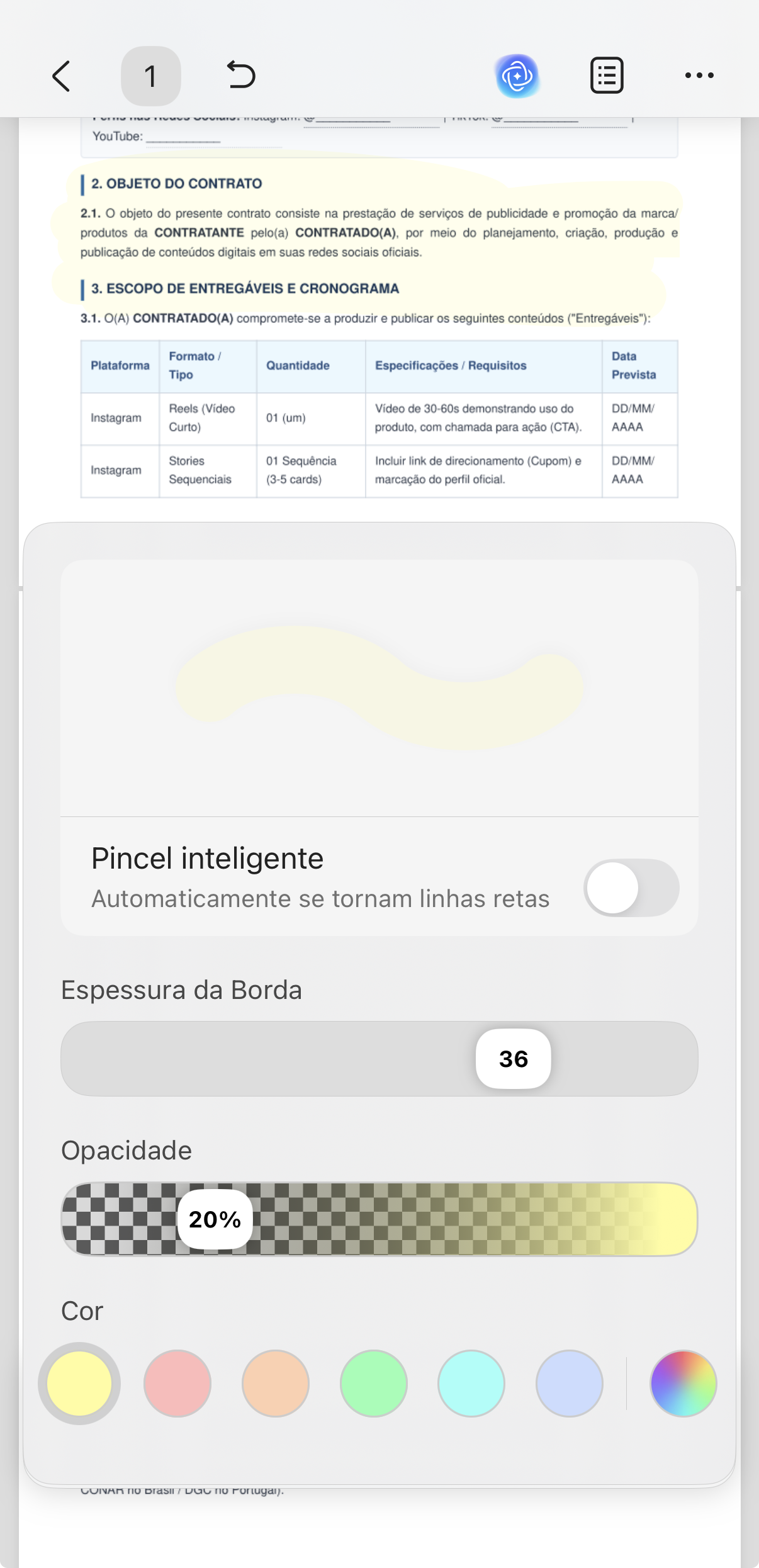desenhar em PDF usando UPDF no celular