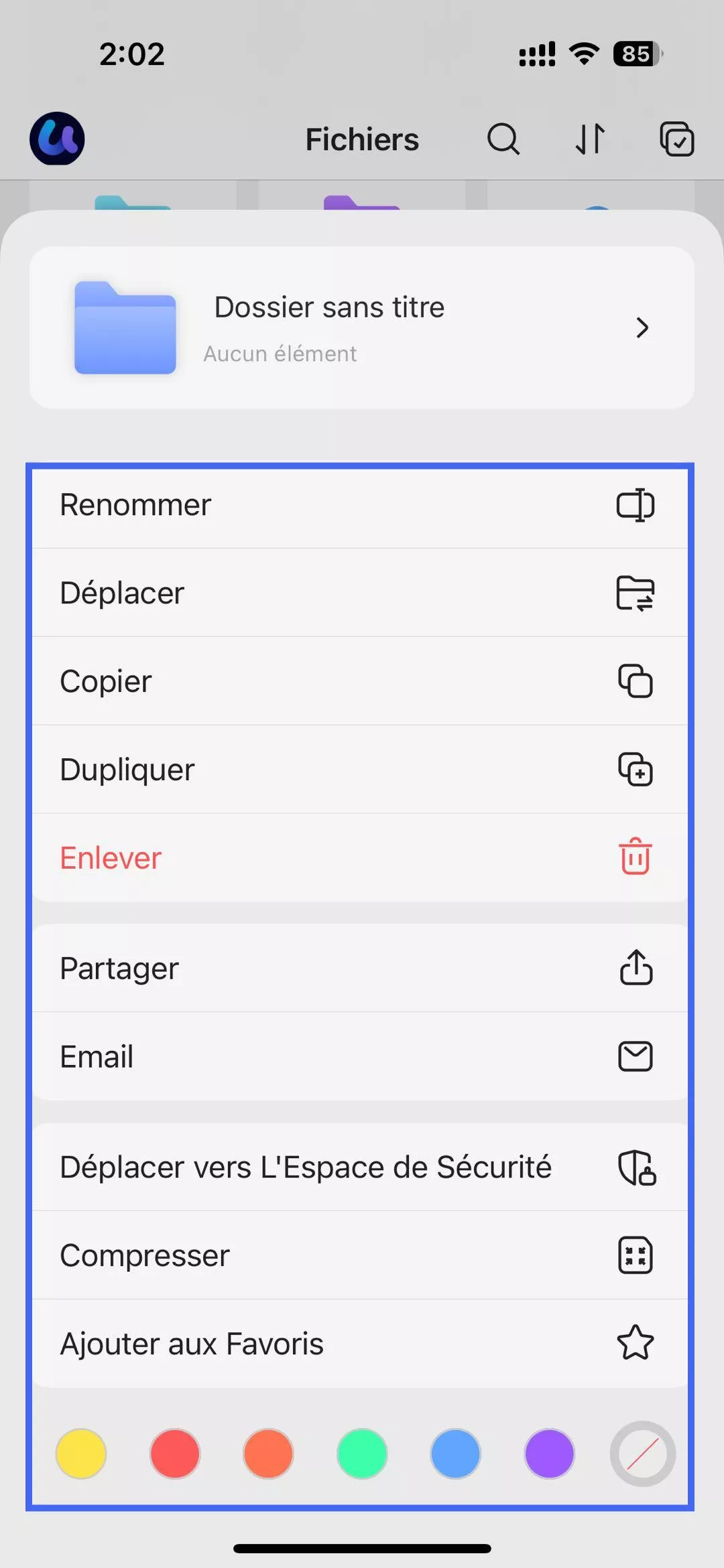gestionnaire de dossier