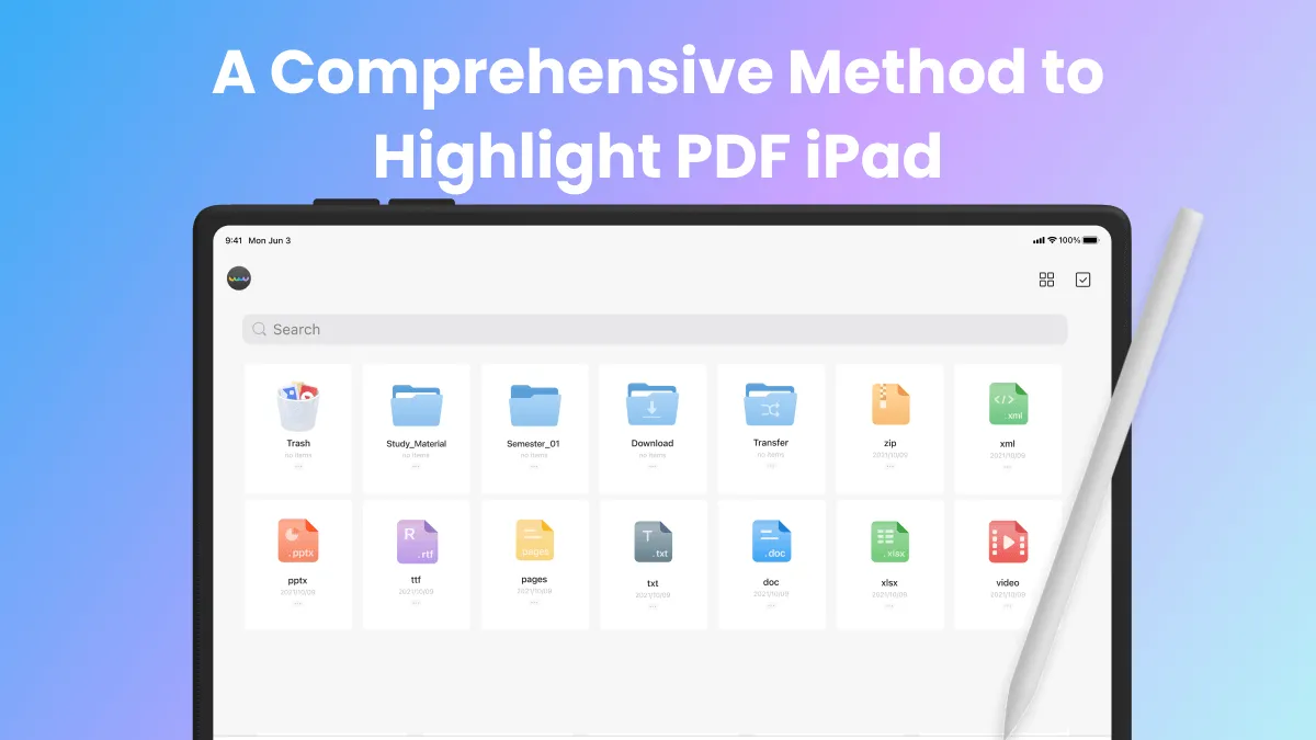 A Comprehensive Method to Highlight PDF iPad