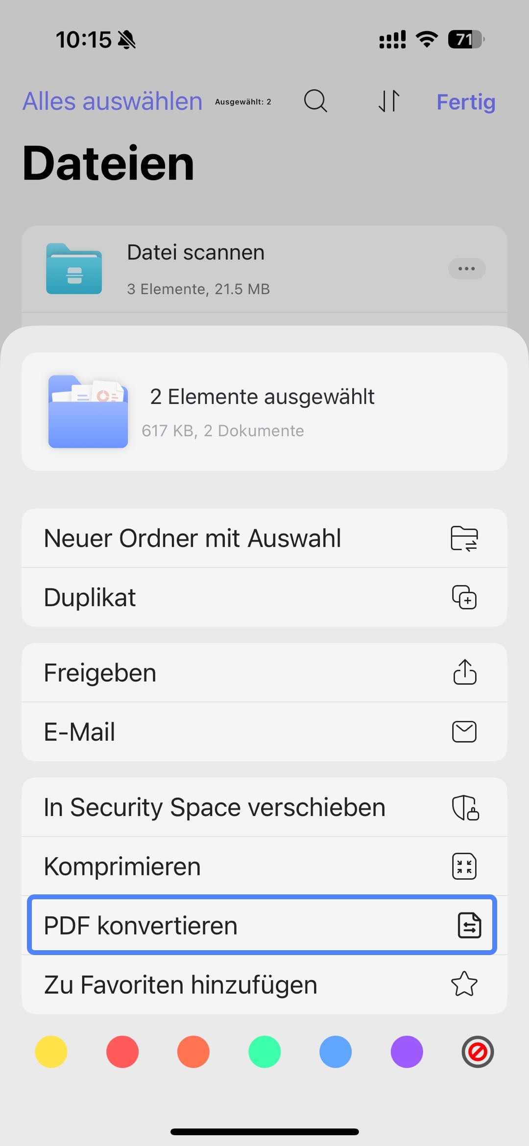 Mehrere Fotos in PDF konvertieren