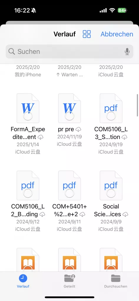 Aus Dateien importieren