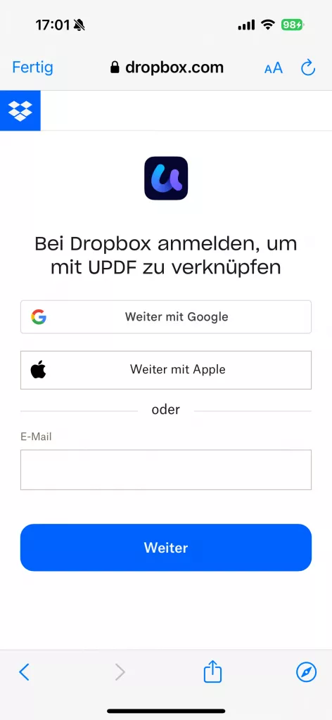 Aus der Cloud importieren