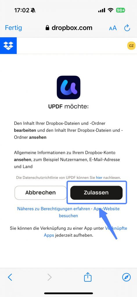 Aus der Cloud importieren