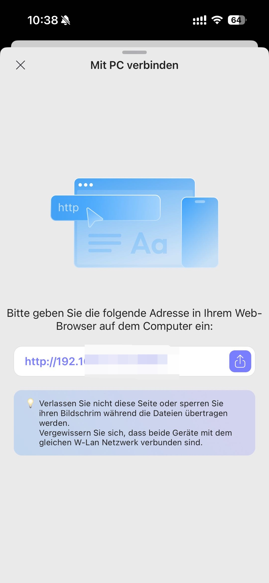 zum Importieren des Dokuments „Computer“ wählen