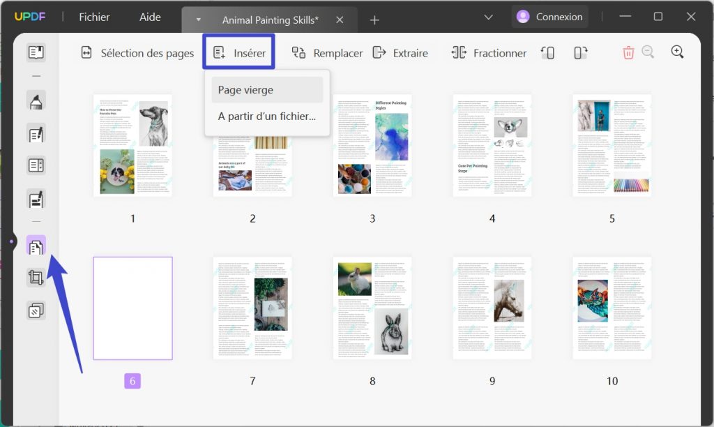 ajouter page dans un pdf