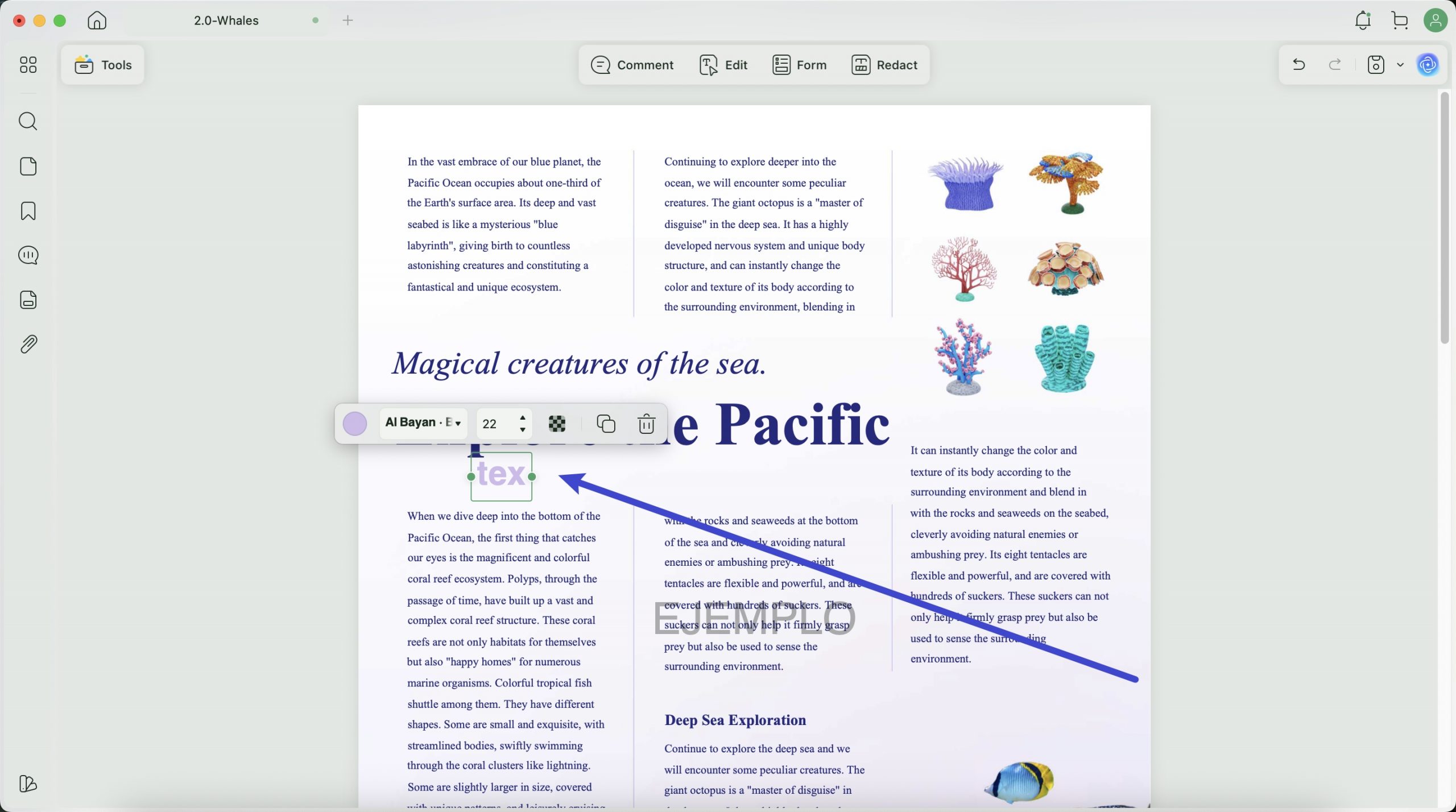 Left click to add comments to pdf with updf mac