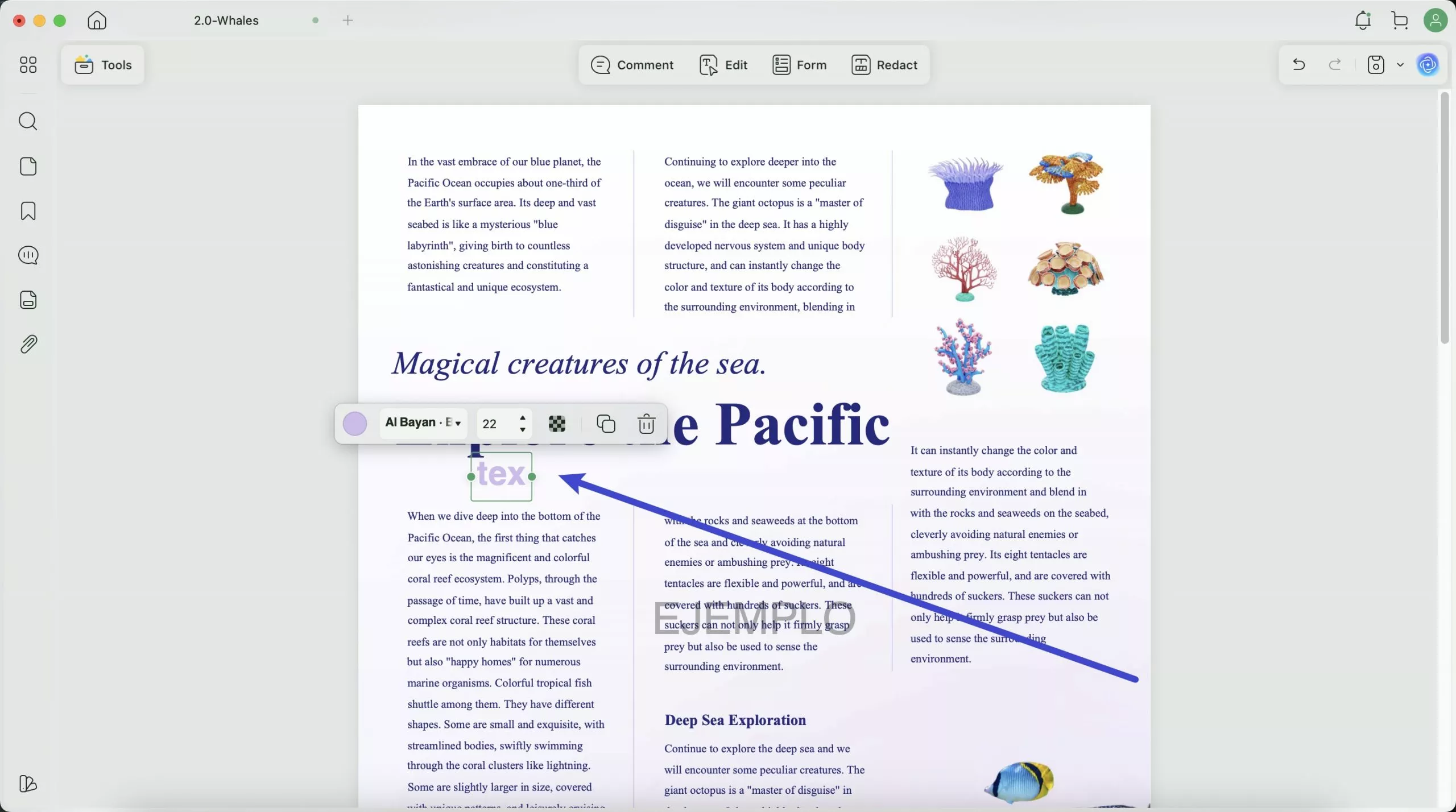 Left click to add comments to pdf with updf mac