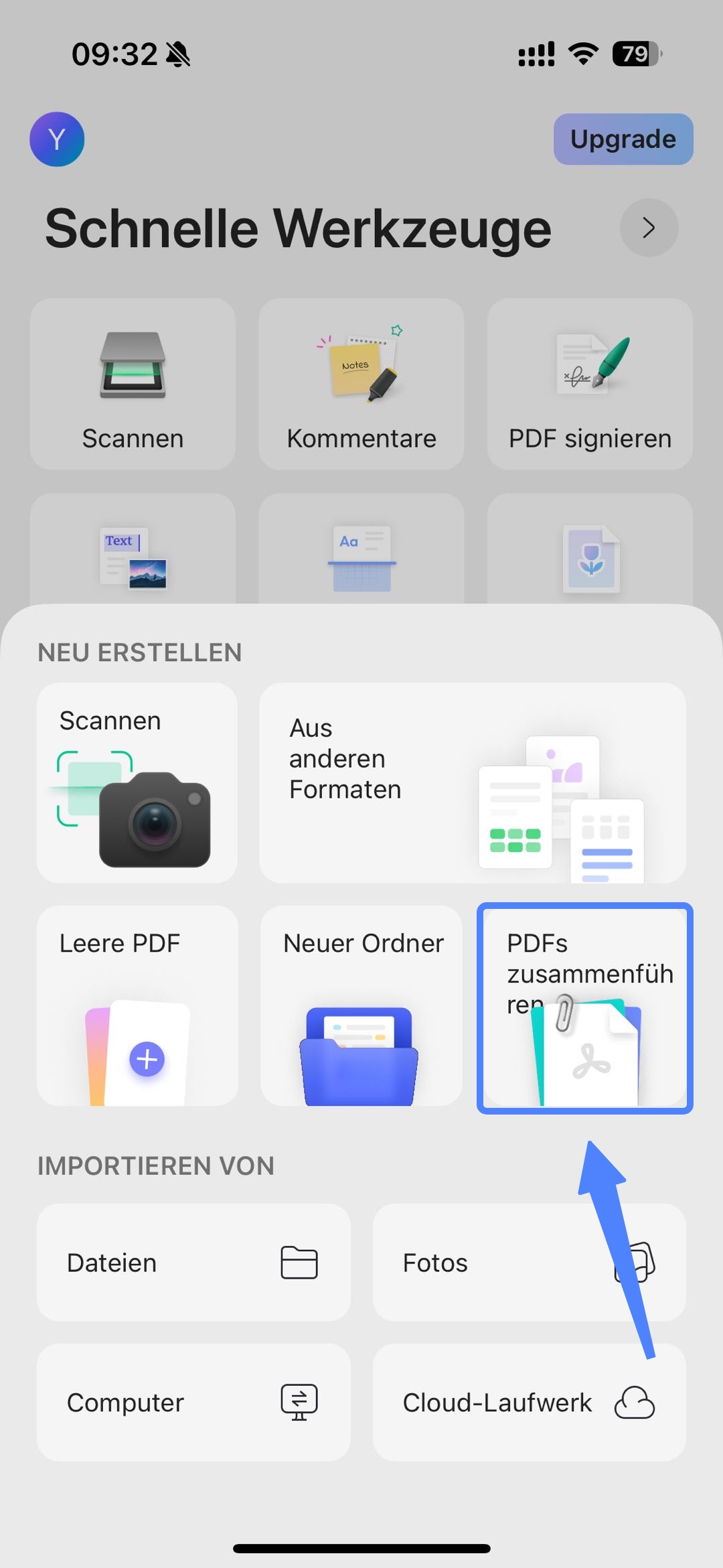 wählen Sie „PDFs zusammenführen“ aus