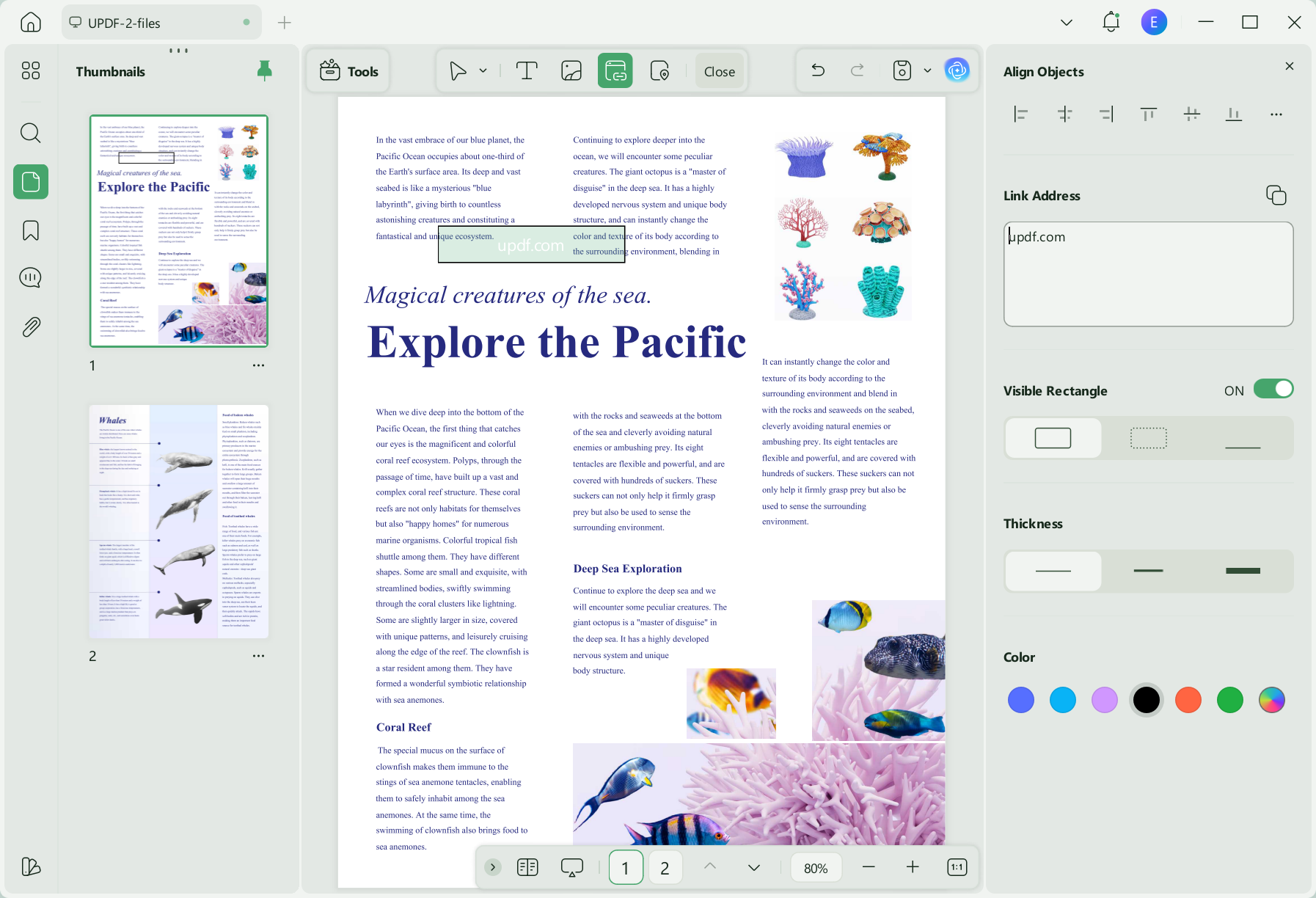 modify PDF links