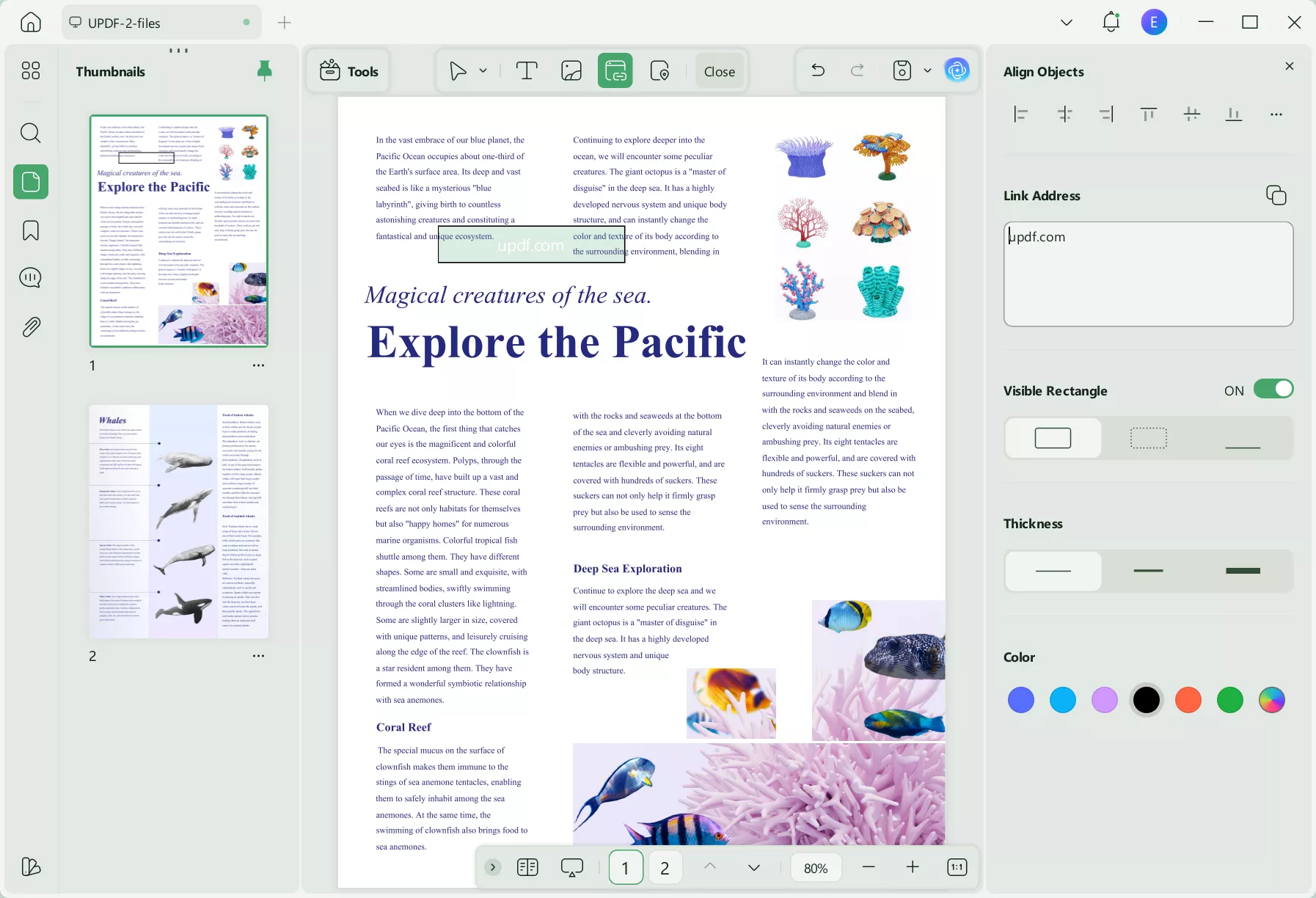 modify PDF links