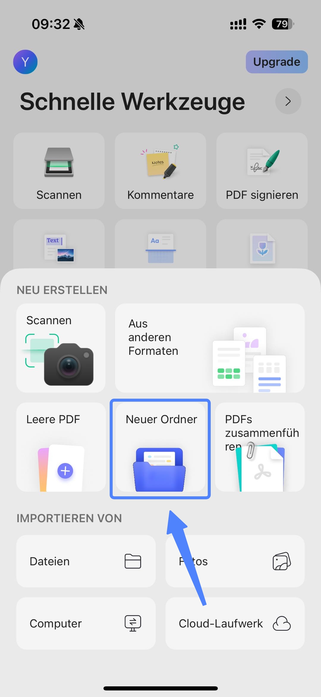 wählen Sie „Neuer Ordner“