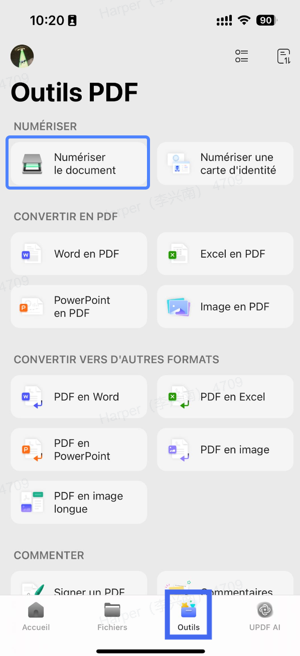 scanner un pdf