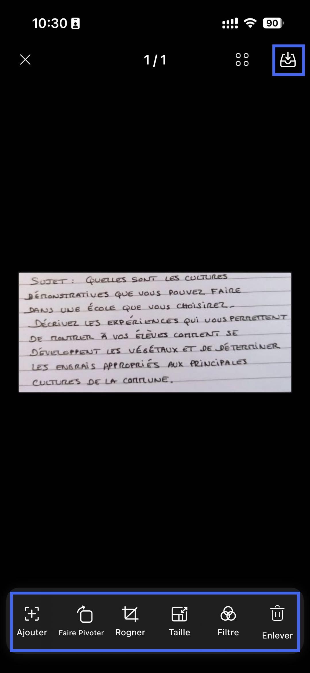 enregistrer un pdf scannee