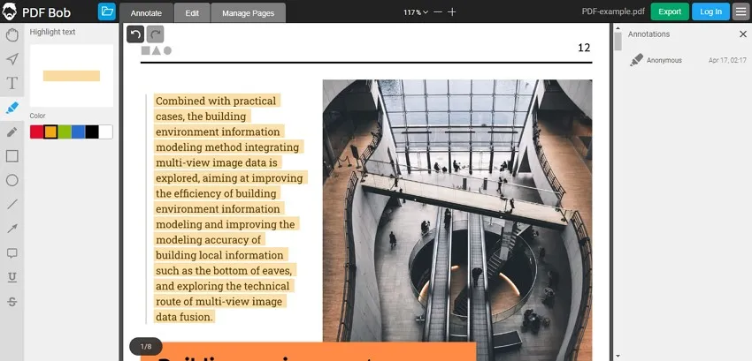 Ferramenta gratuita para comentar PDFs