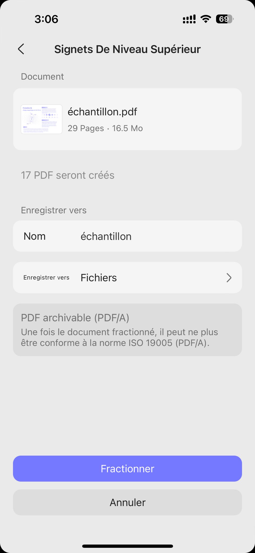 diviser toutes les pages