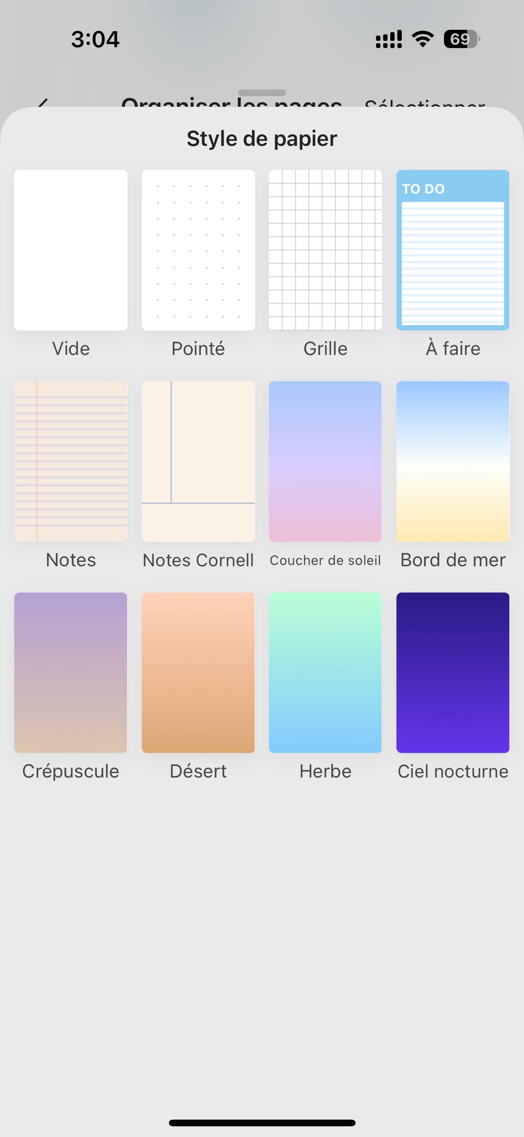 Modèles PDF updf iOS