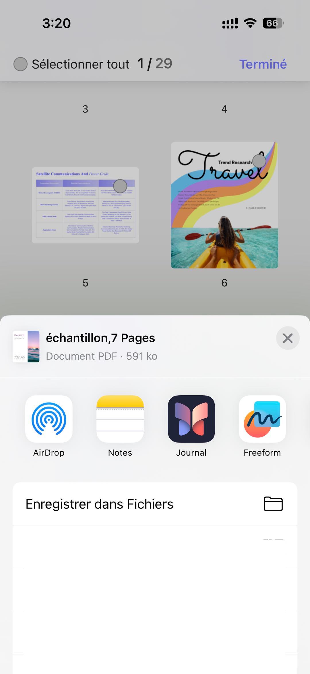 Partager un PDF avec un iPhone