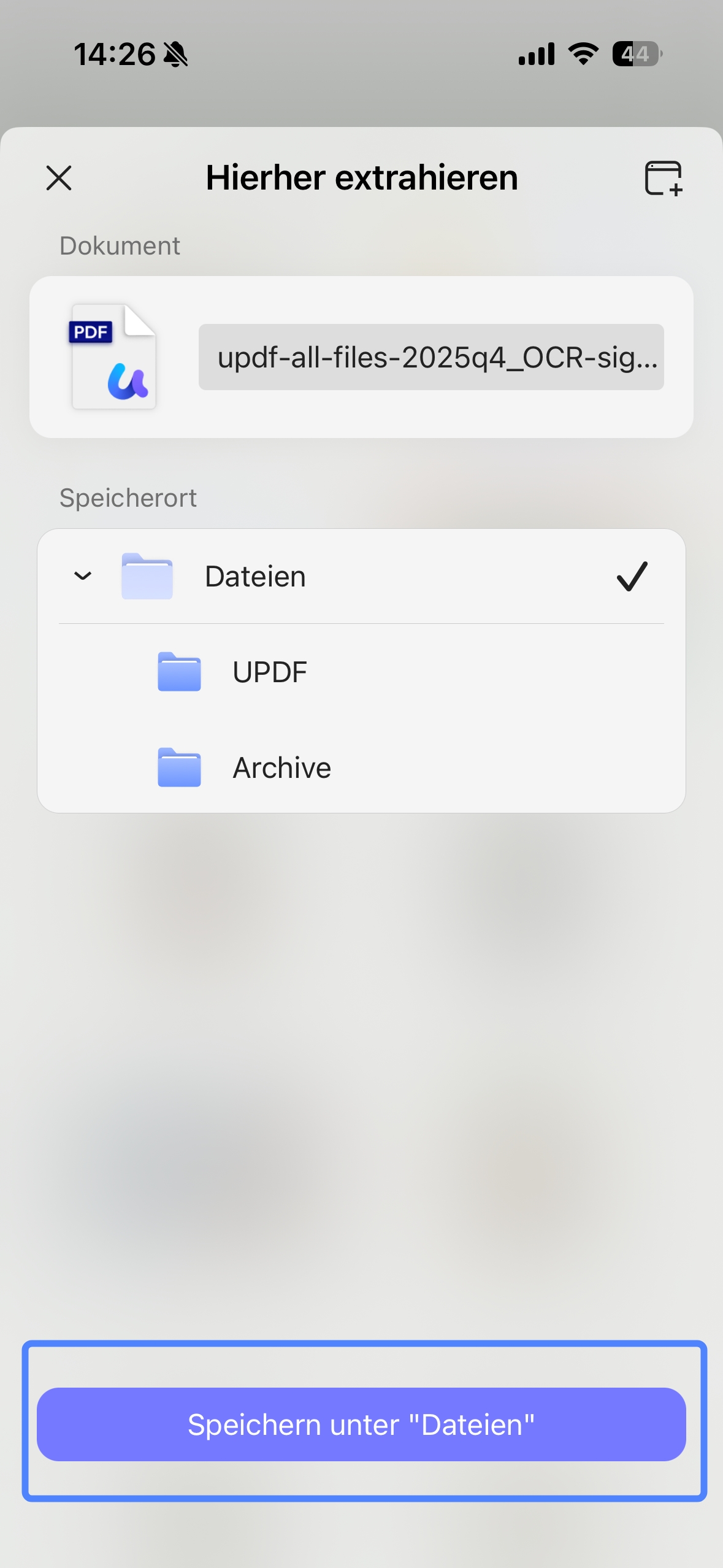 Seiten extrahieren