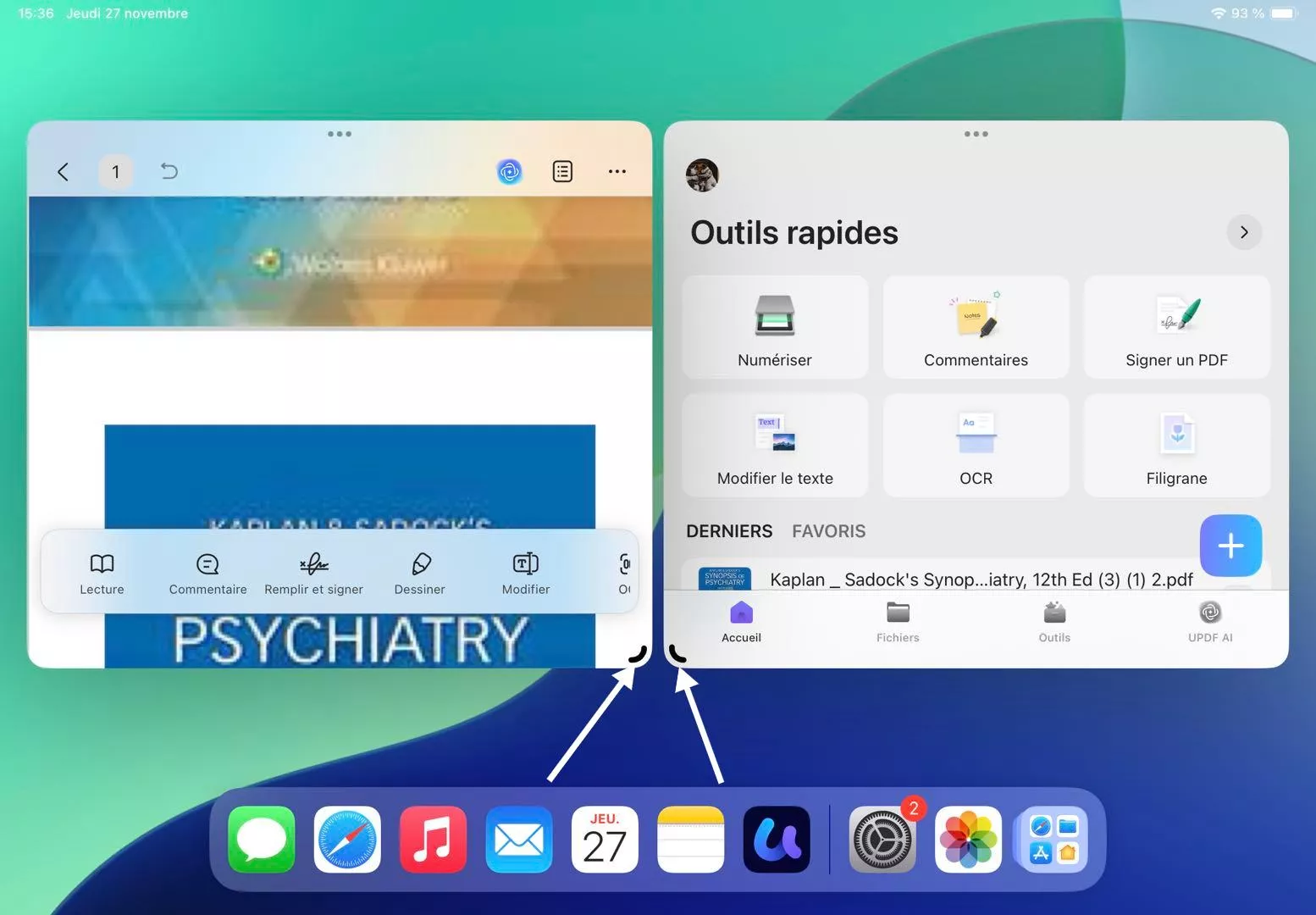 poignée de redimensionnement dans le coin inférieur droit