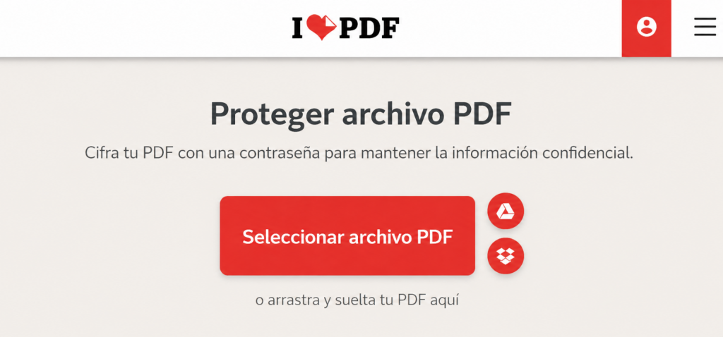 proteger-pdf-con-ilovepdf