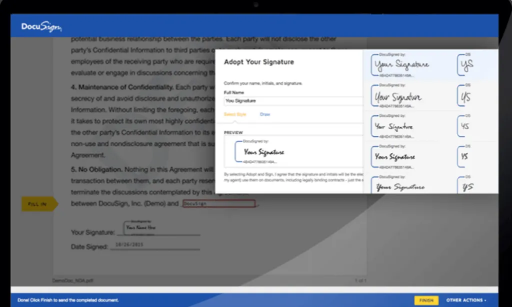 online signature maker docusign