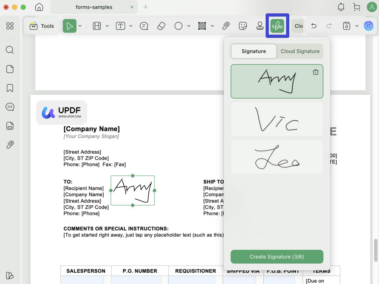 signature generator handwriting on mac