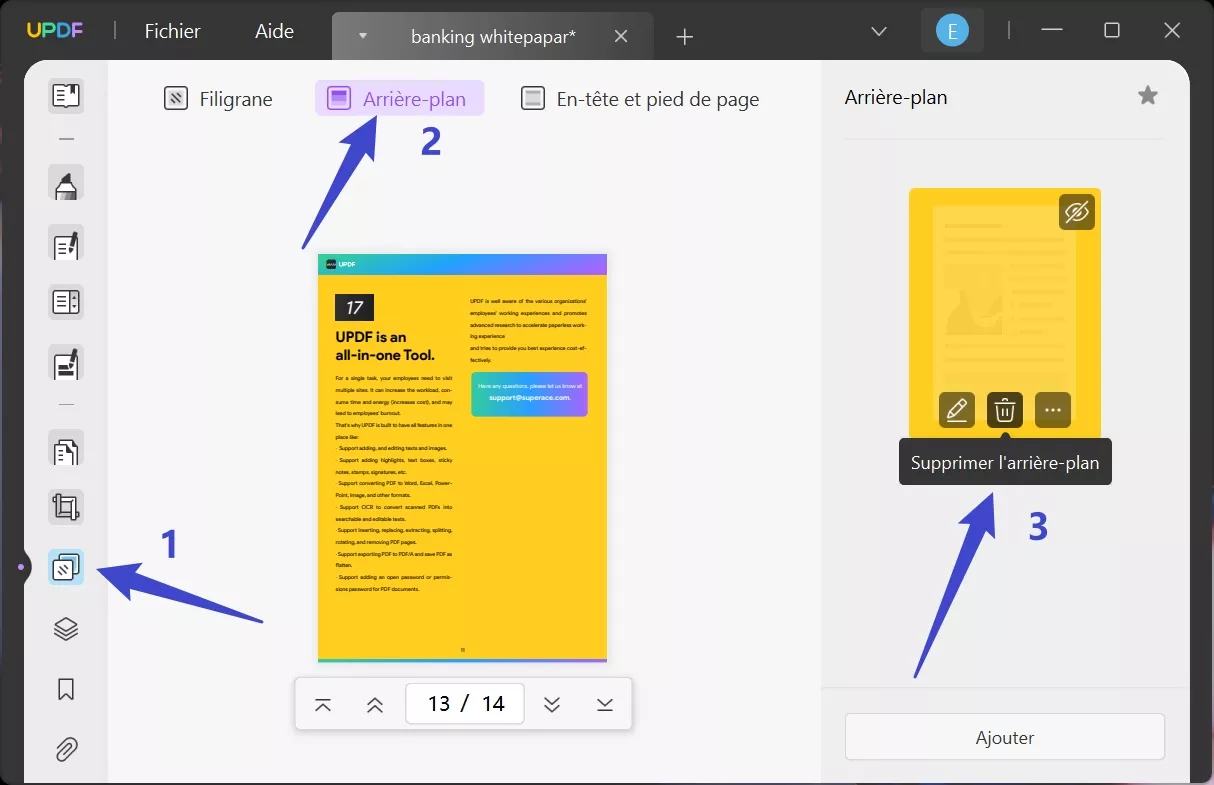 supprimer arrière-plan pdf