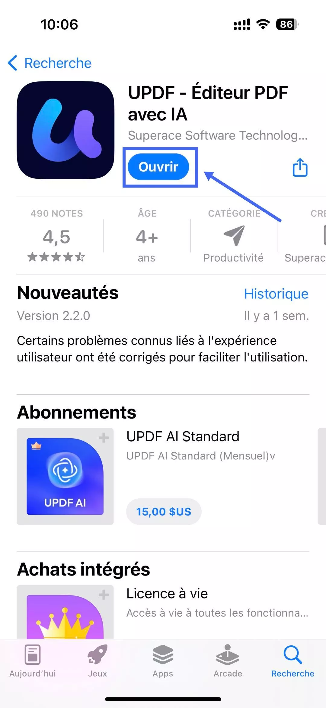 ouvrir un PDF