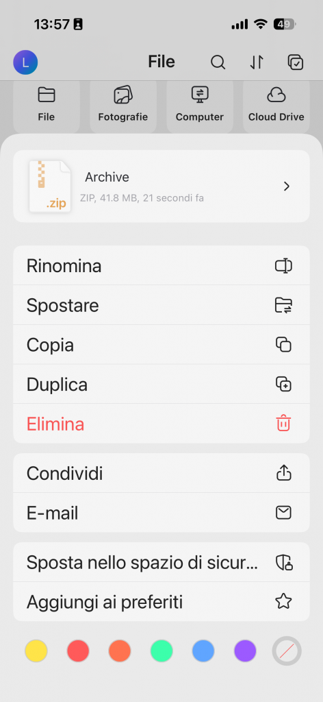 compress file save to ios 